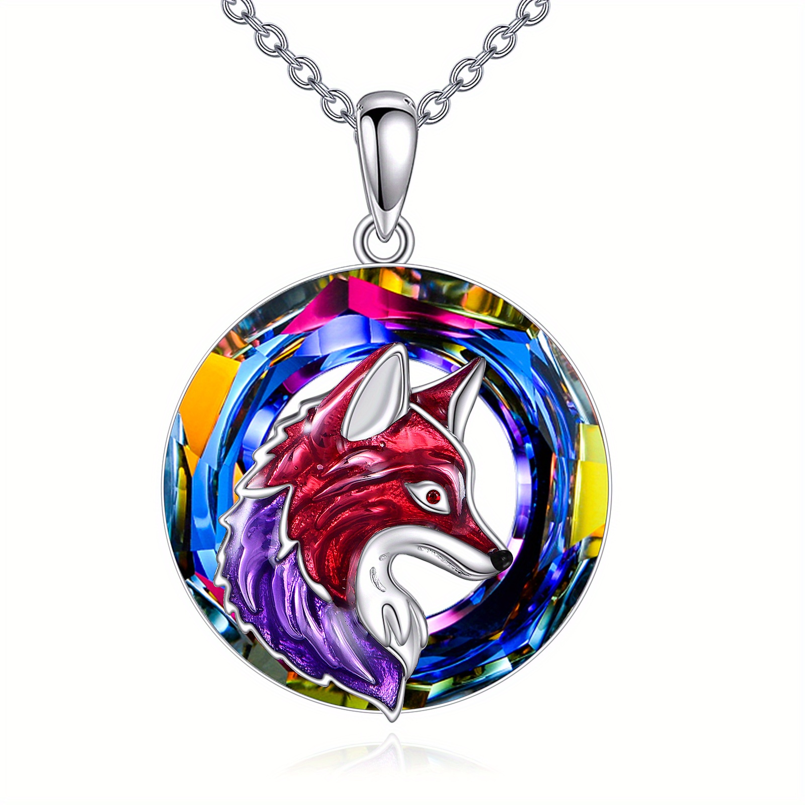 Women's Sterling Silver Fox Pendant Necklace